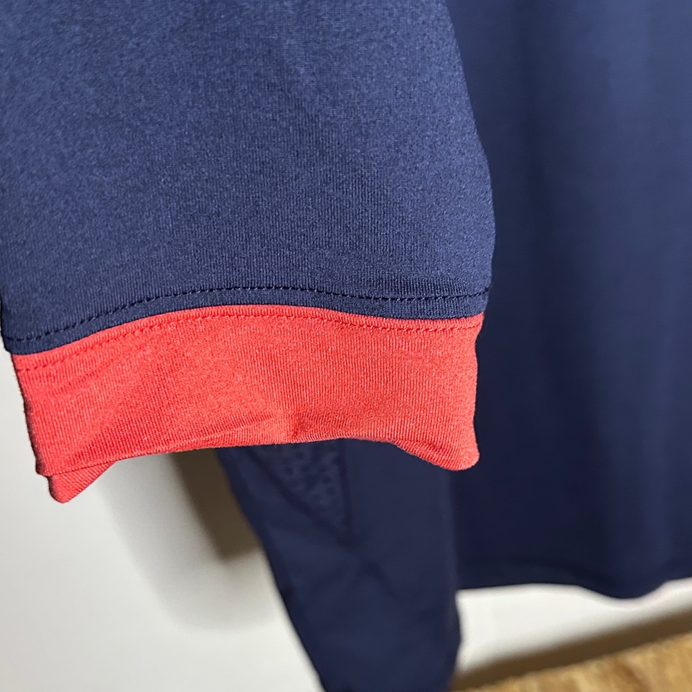 White Water Navy Blue Quarter-Zip Pullover size large - Picture 4 of 8